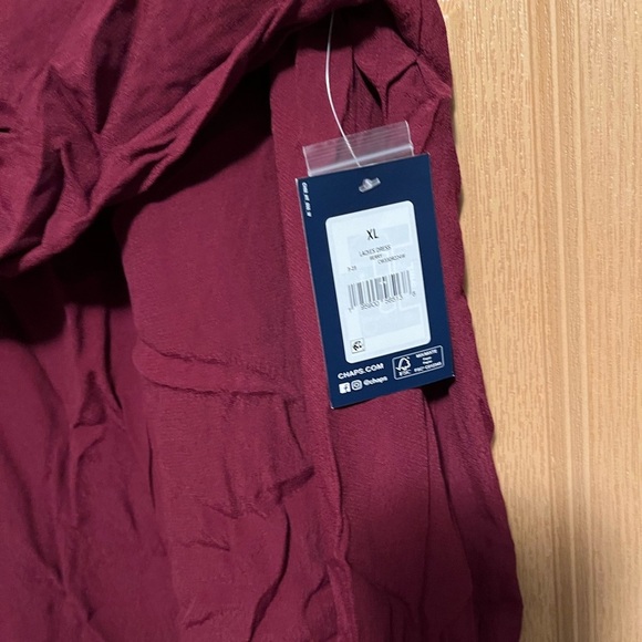 NWT Chaps Burgundy/Maroon Dress - Picture 6 of 8